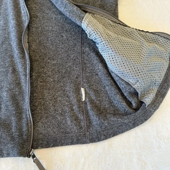 Patagonia Women's Large Synchilla Fleece Jacket Full Zip Heather Gray LOGO - Picture 8 of 9